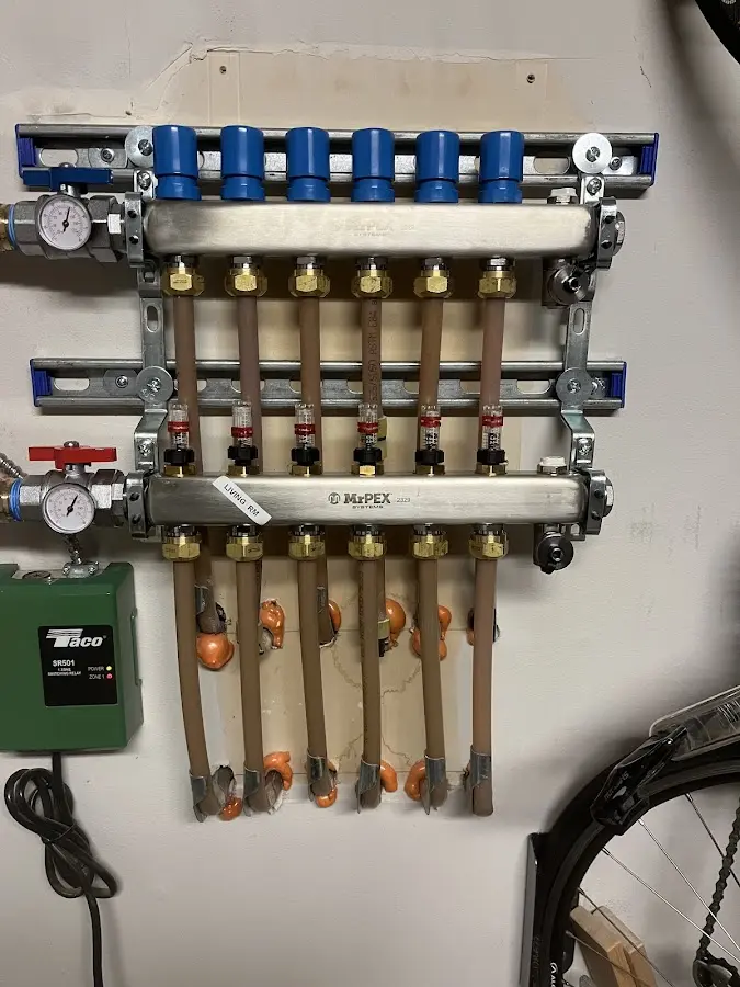 Plumber performing Gas Leak Detection at a residential property in Fishersville